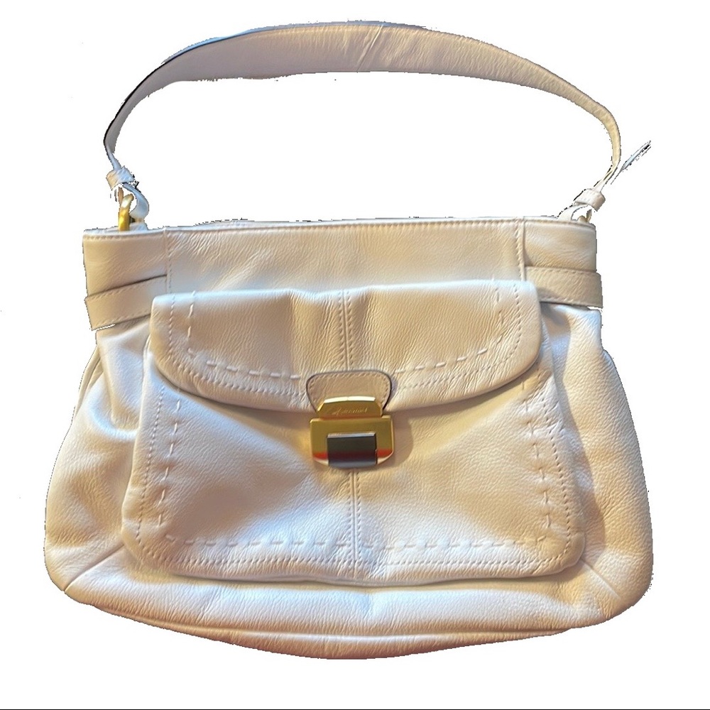 B. Makowsky White Genuine Leather Purse